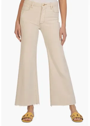 Meg High Rise Fab Ab Raw Hem Denim-Ecru