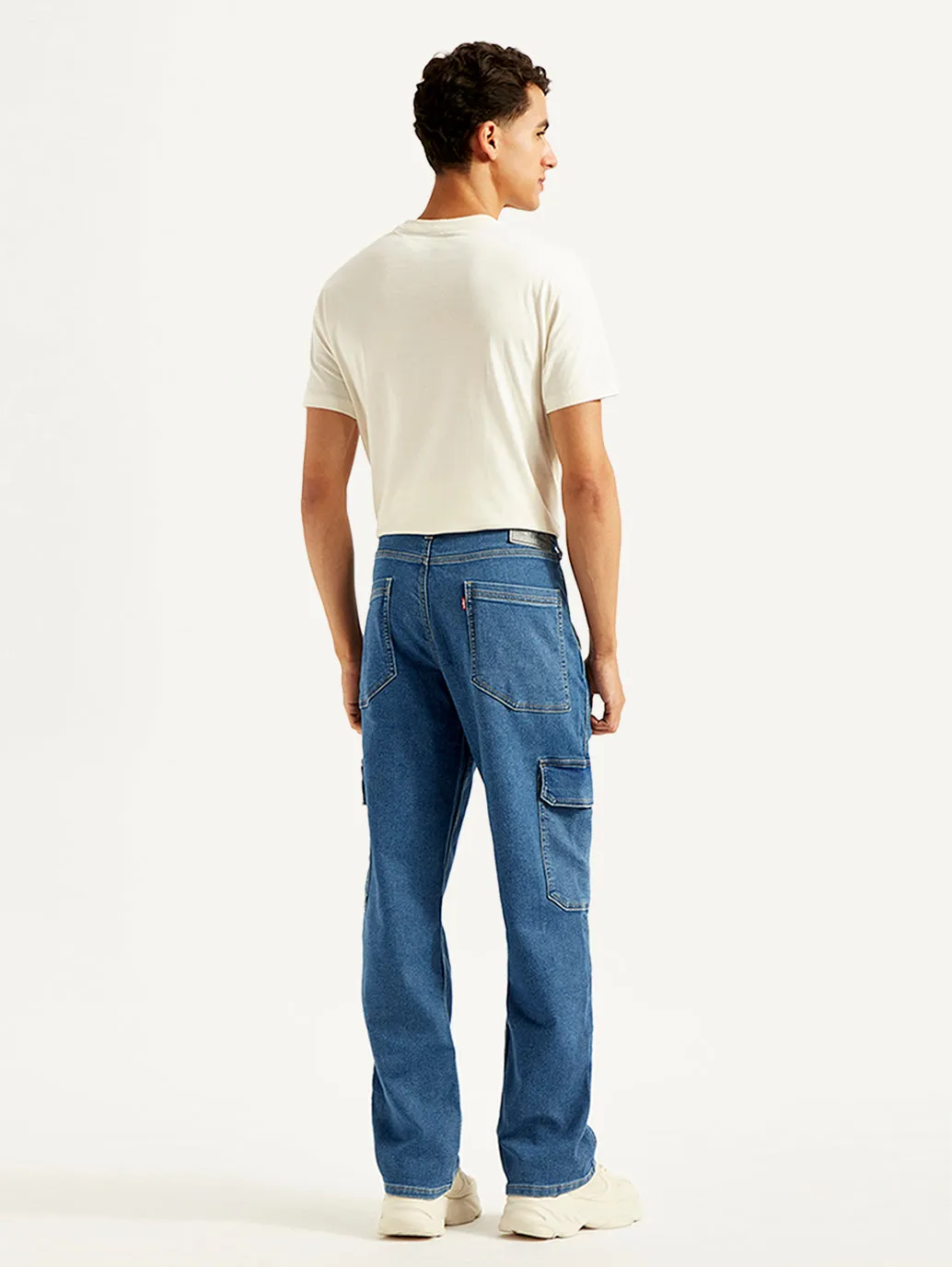 Men's 568 Loose Fit Blue Cargo Jeans