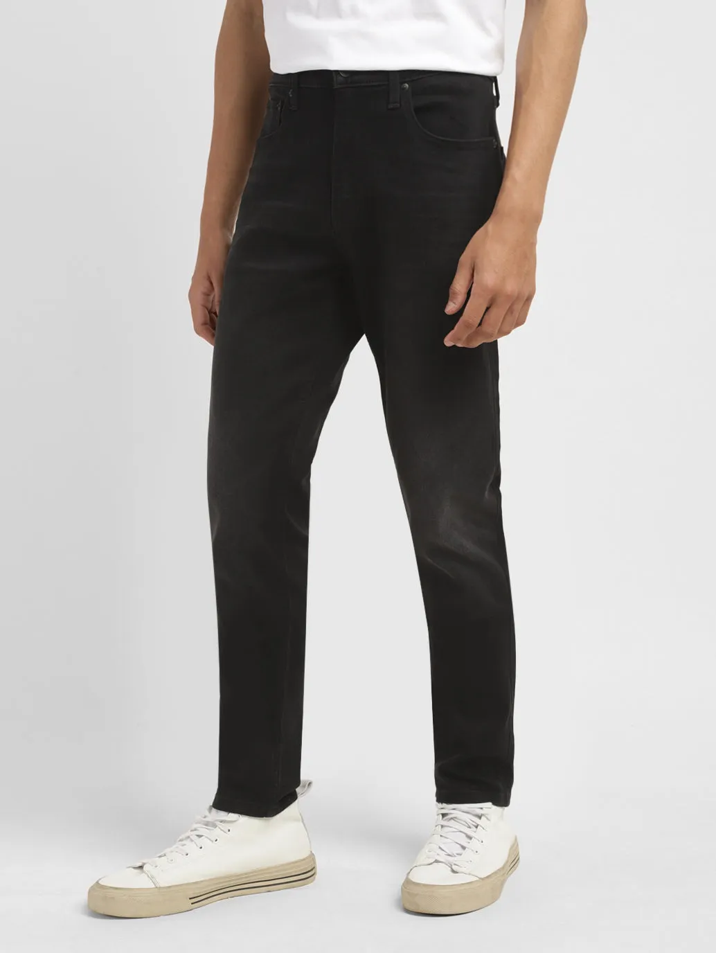 Men's 655'04 Black Skinny Fit Mid Rise Jeans