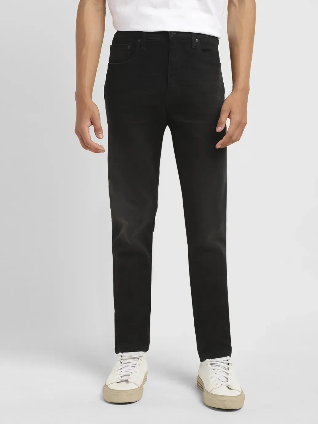 Men's 655'04 Black Skinny Fit Mid Rise Jeans