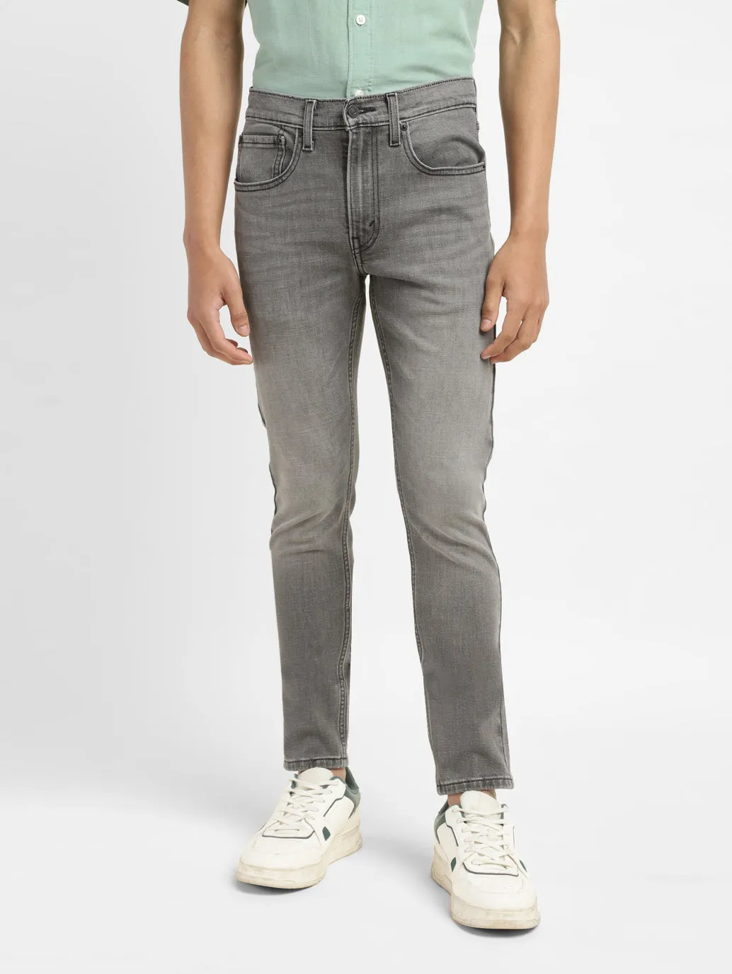 Men's 655'04 Grey Skinny Fit Mid Rise Jeans