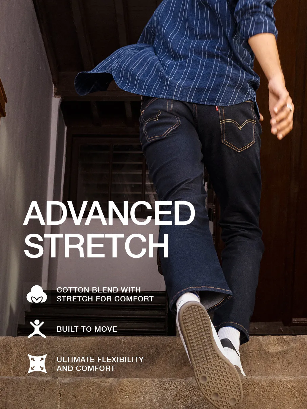Men's 65504 Light Indigo Skinny Fit Mid Rise Jeans