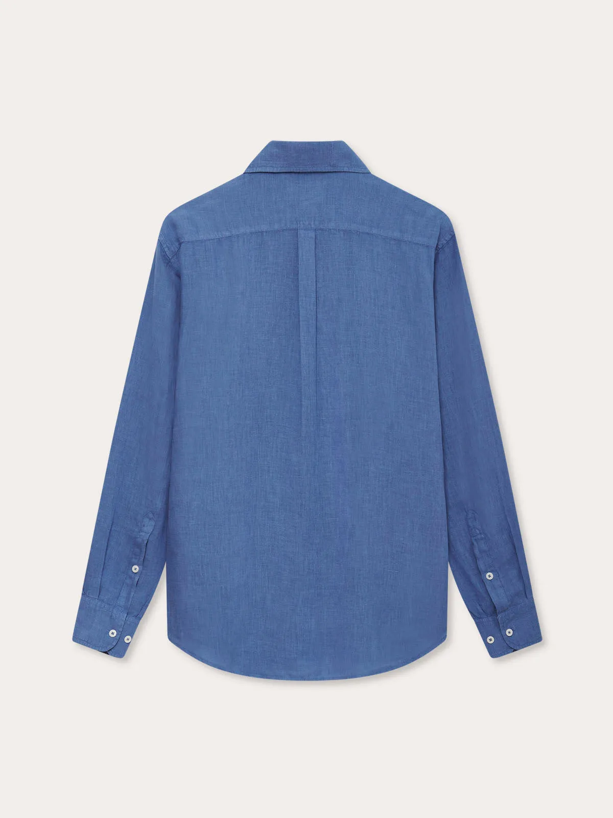 Men's Deep Blue Hoffman Linen Shirt