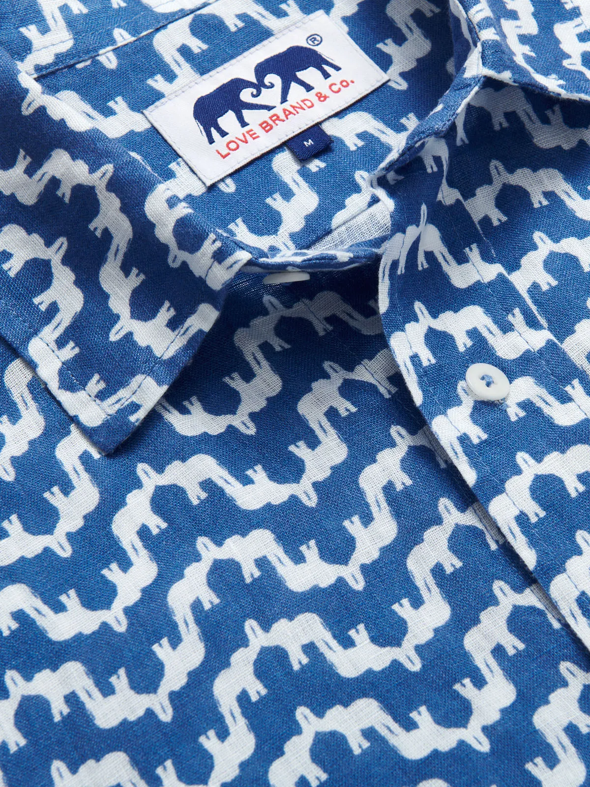 Men's Elephant Palace Blue Abaco Linen Shirt