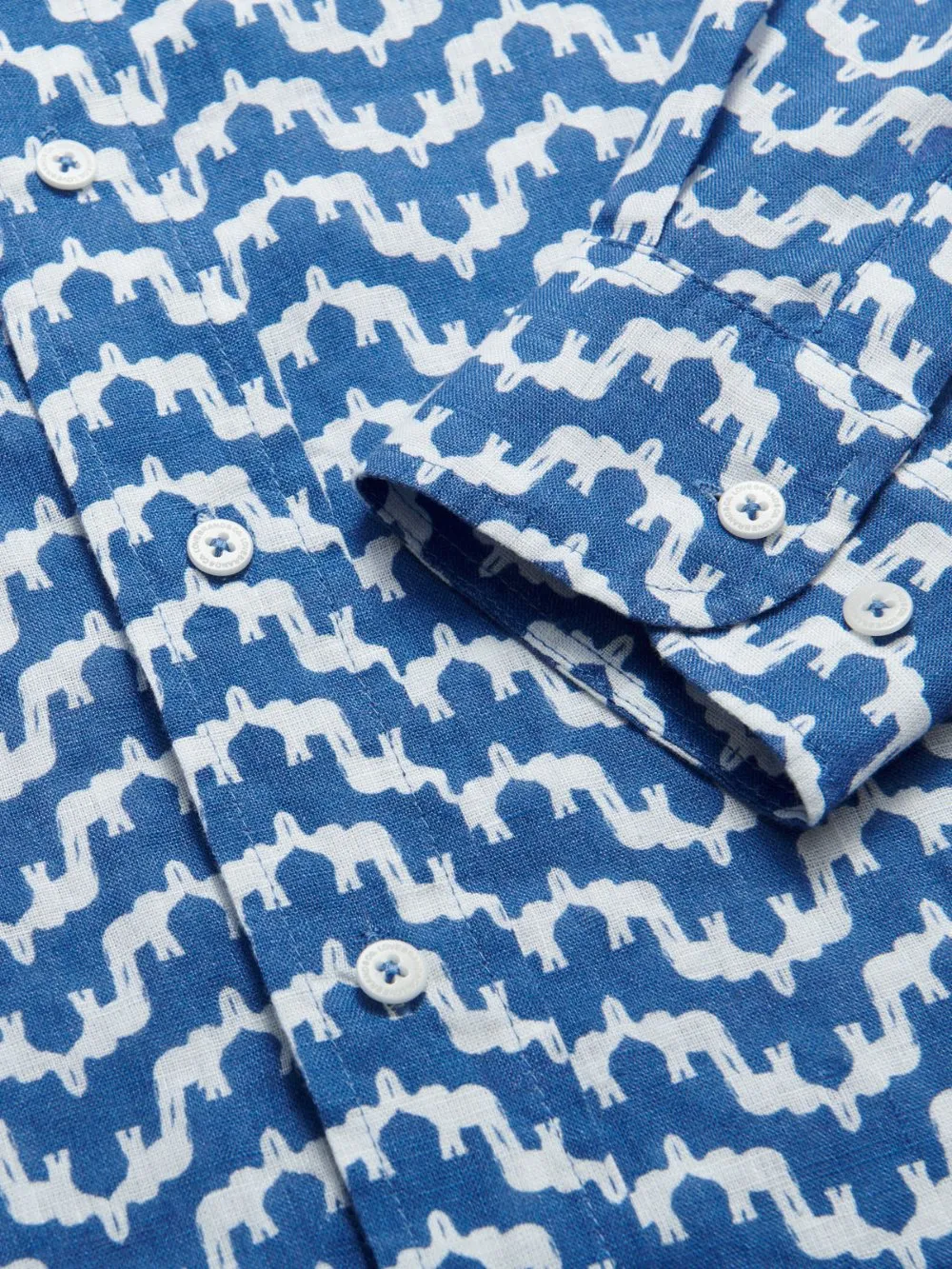 Men's Elephant Palace Blue Abaco Linen Shirt