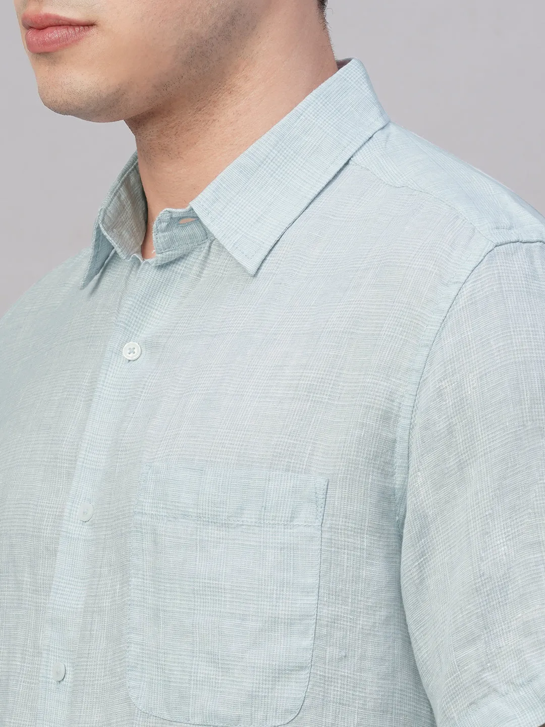 Men's Sky 100% Linen Regular Fit Shirt