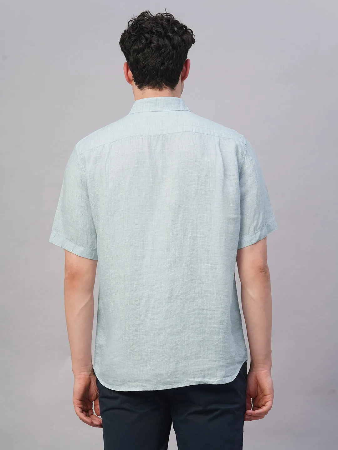 Men's Sky 100% Linen Regular Fit Shirt