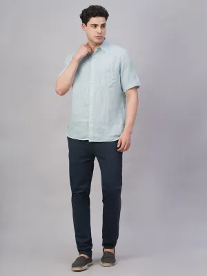 Men's Sky 100% Linen Regular Fit Shirt