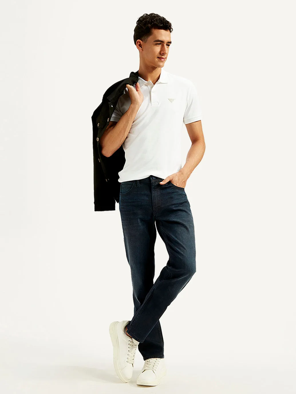 Men's Slim Fit Navy Jeans