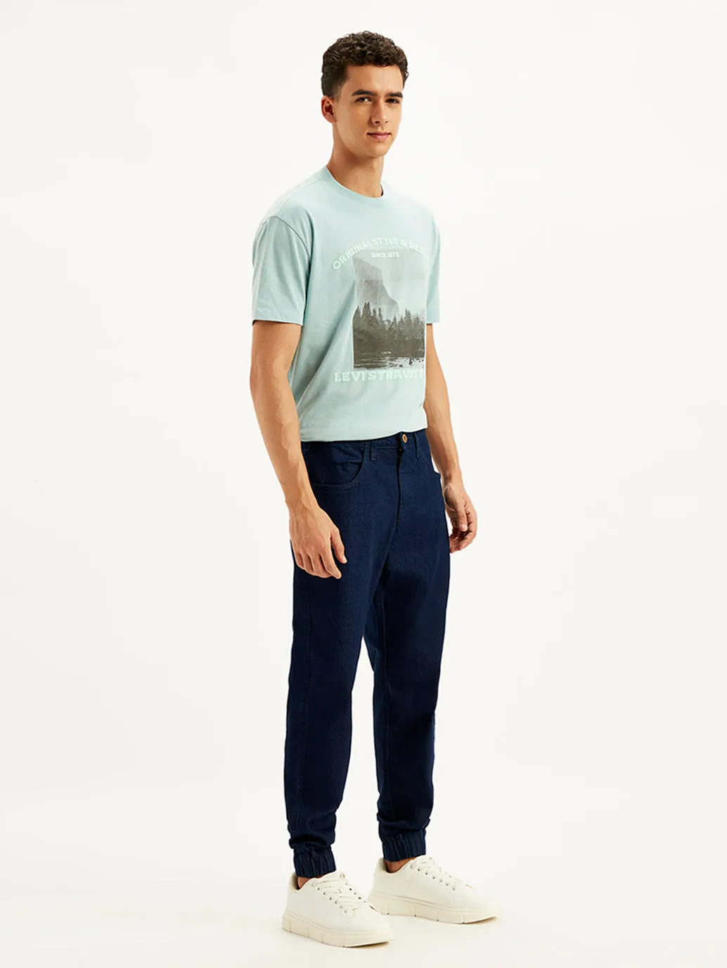 Men's Slim Fit Navy Joggers