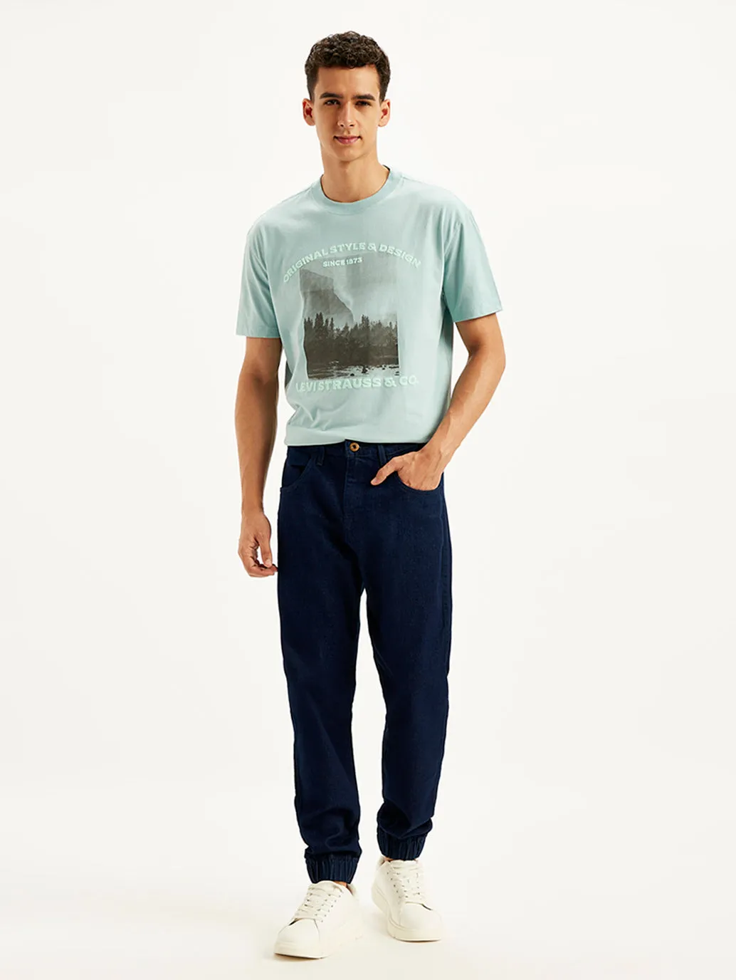 Men's Slim Fit Navy Joggers