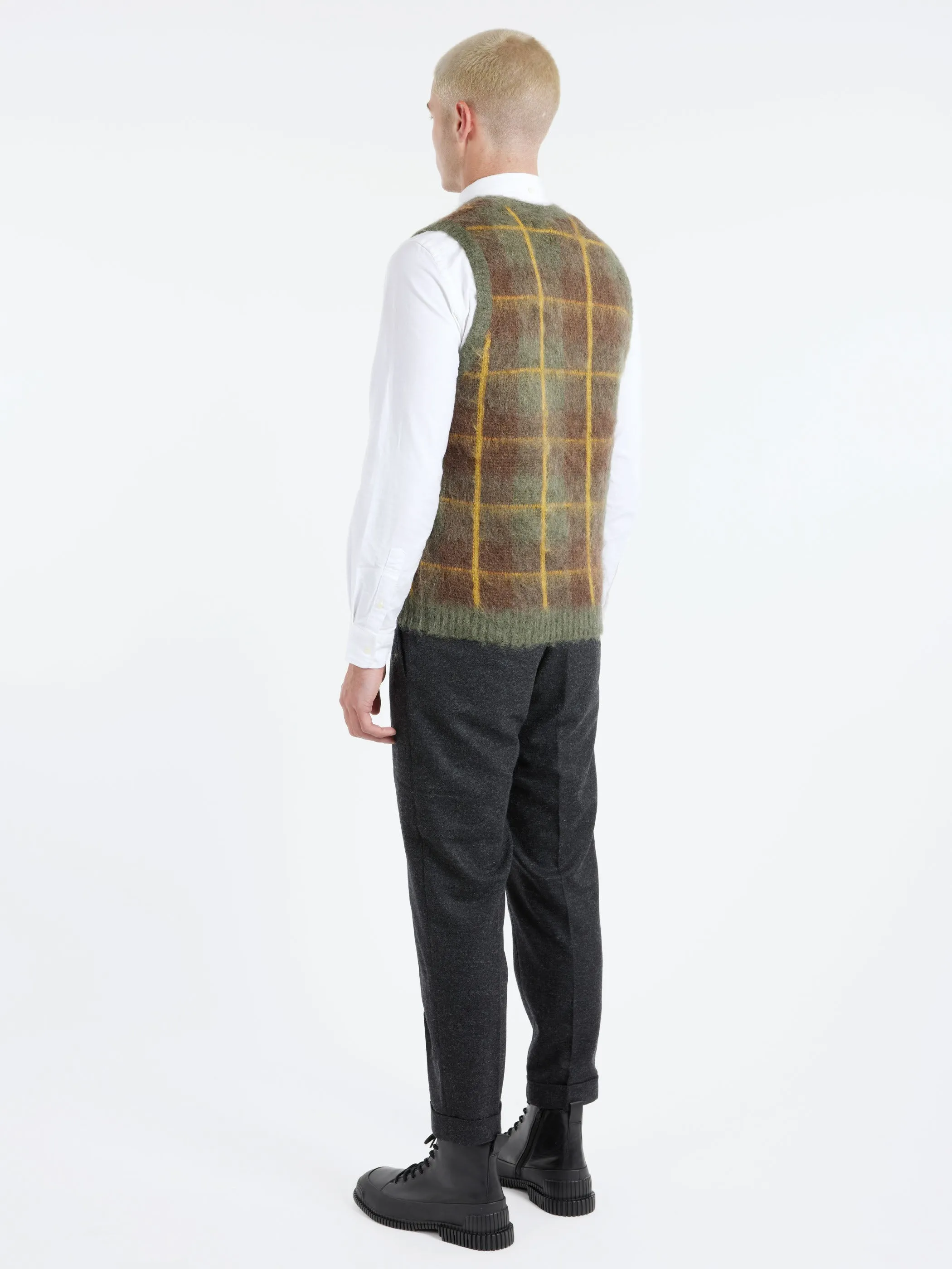 Mohair Check Vest