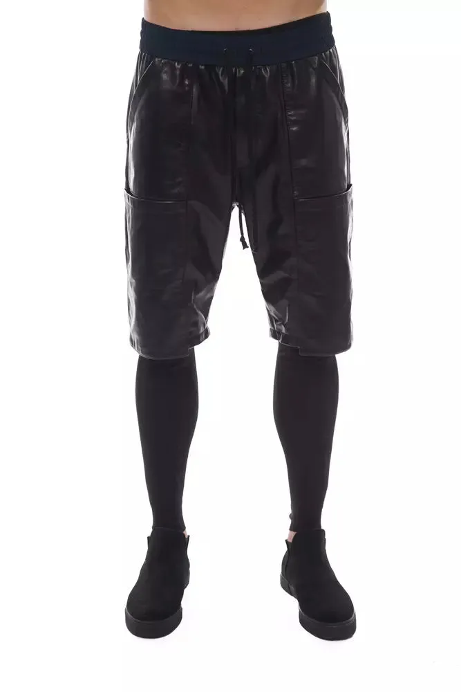 Nicolo Tonetto Black Leather Men's Pant