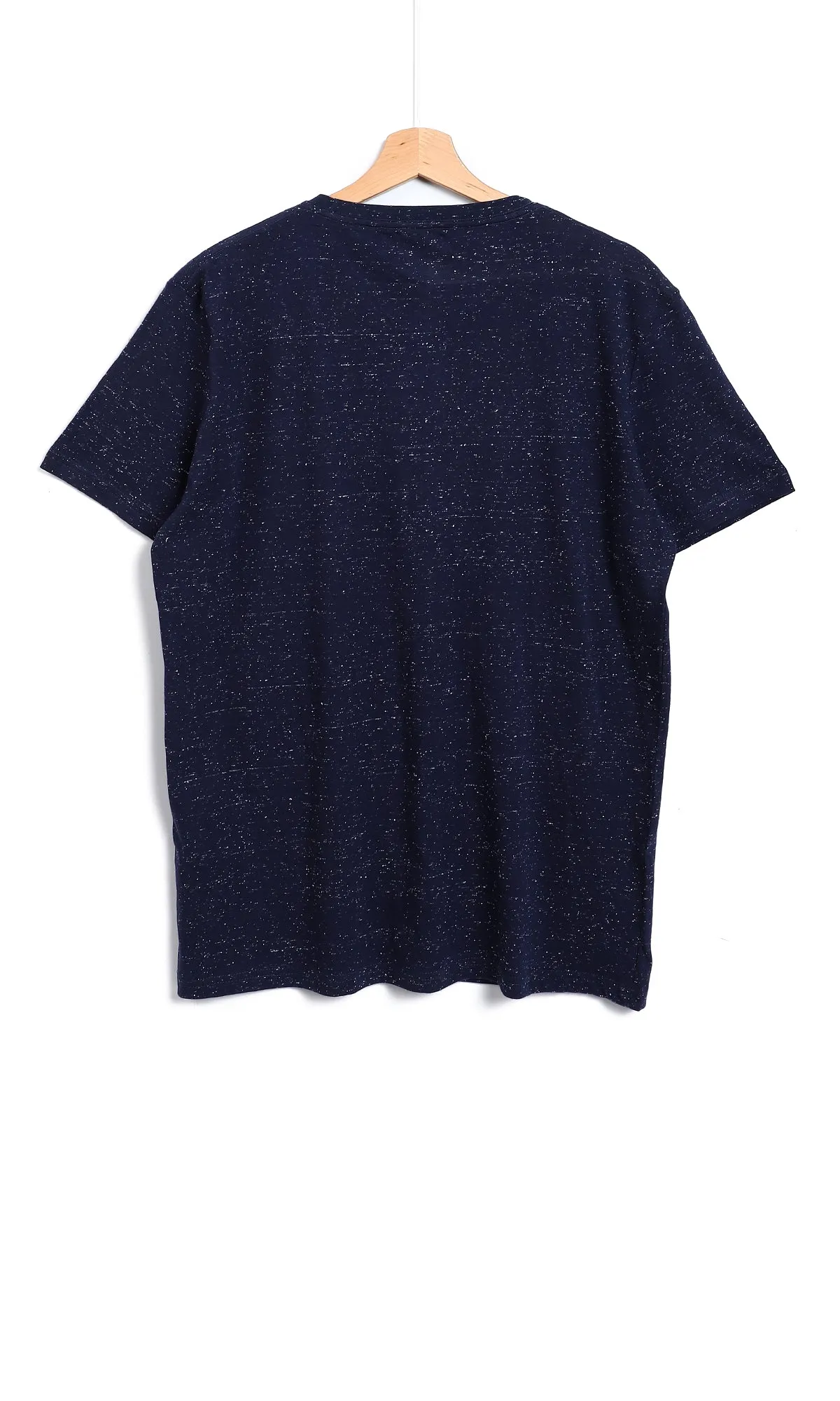 O164014 Crew Neck Short Sleeves T-Shirt - Heather Navy Blue