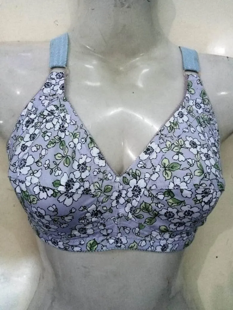 Pack of 2 Floral Print Irani Cotton Bra for Summer
