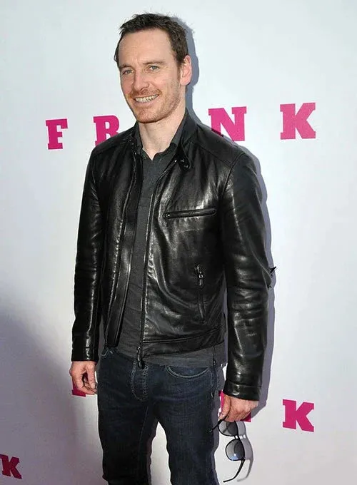 Premium Black Leather Jacket Worn By Michael Fassbender | Michael Fassbender Premium Black Leather Jacket