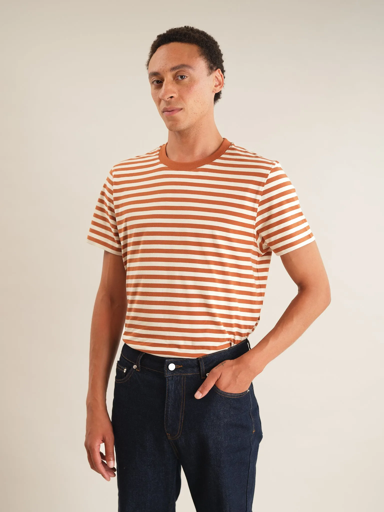 Rust Orange Stripe T-shirt