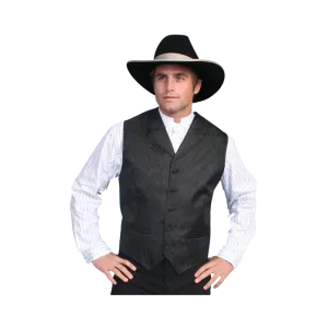 Scully Leathers Men's black Paisely Vest