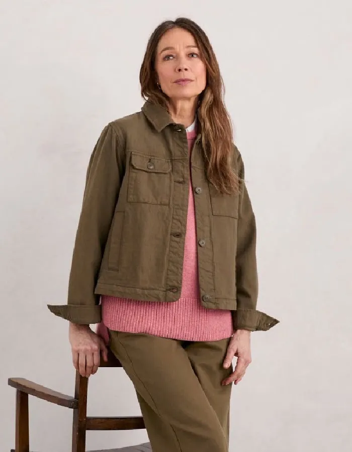 Seasalt Ballad Denim Jacket in Sea Grass