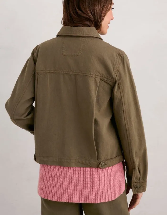 Seasalt Ballad Denim Jacket in Sea Grass
