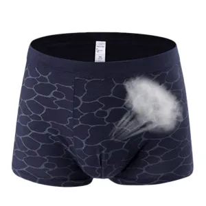 Sexy Underwear Printing Modal Breathable U Convex Mid Rise Boxer Briefs for Men