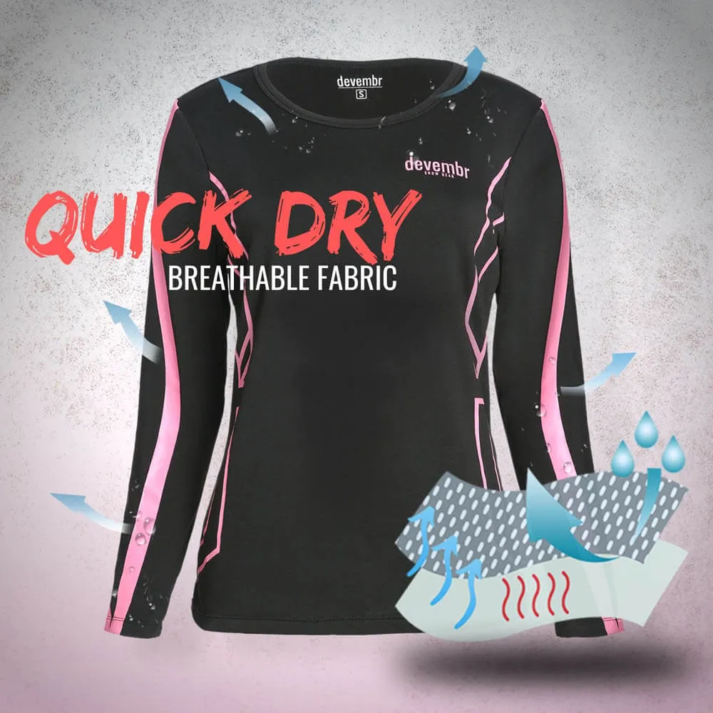 Thermal Underwear For Woman (Black & Pink)