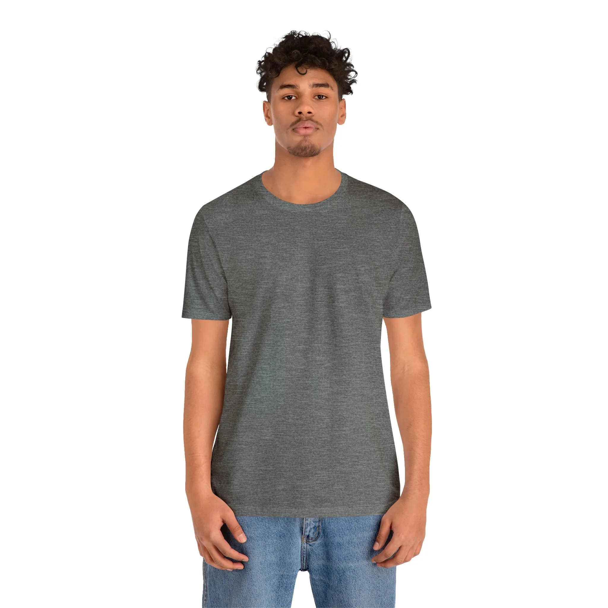 Unisex Jersey Short Sleeve Deep Heather Grey T Shirt