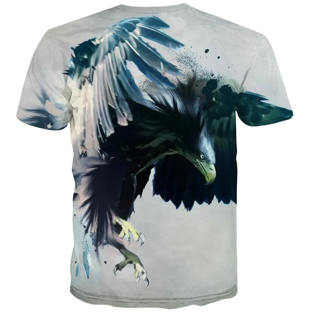 USA T-shirt Men Animal Tshirts Casual Raptor T-shirts 3d Fly T shirts Funny Eagle Tshirts Novelty