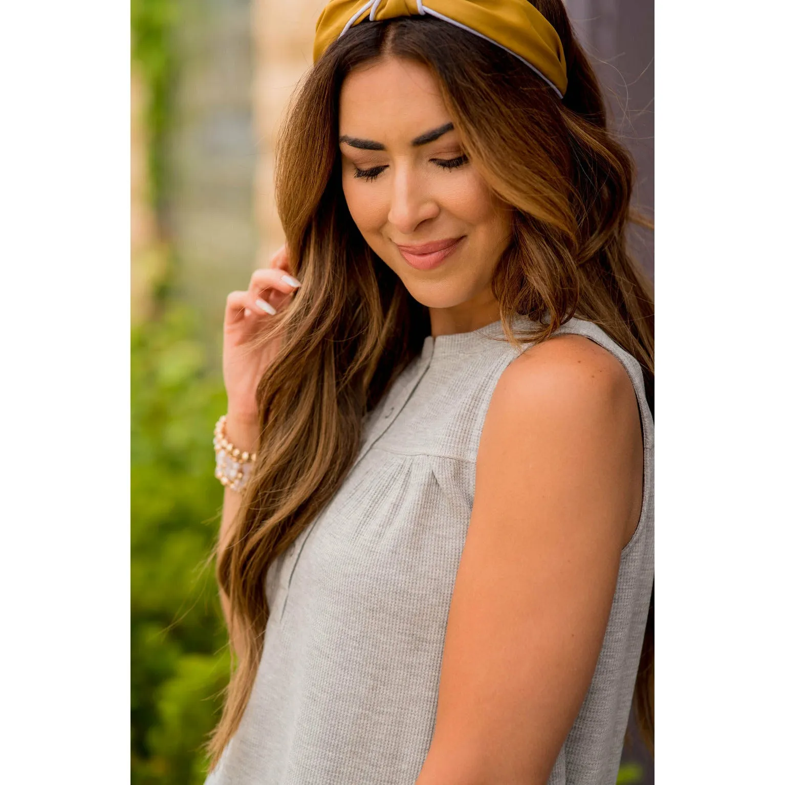 Waffle Henley Tank