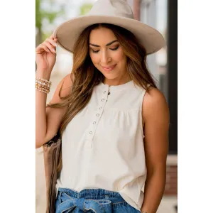 Waffle Henley Tank