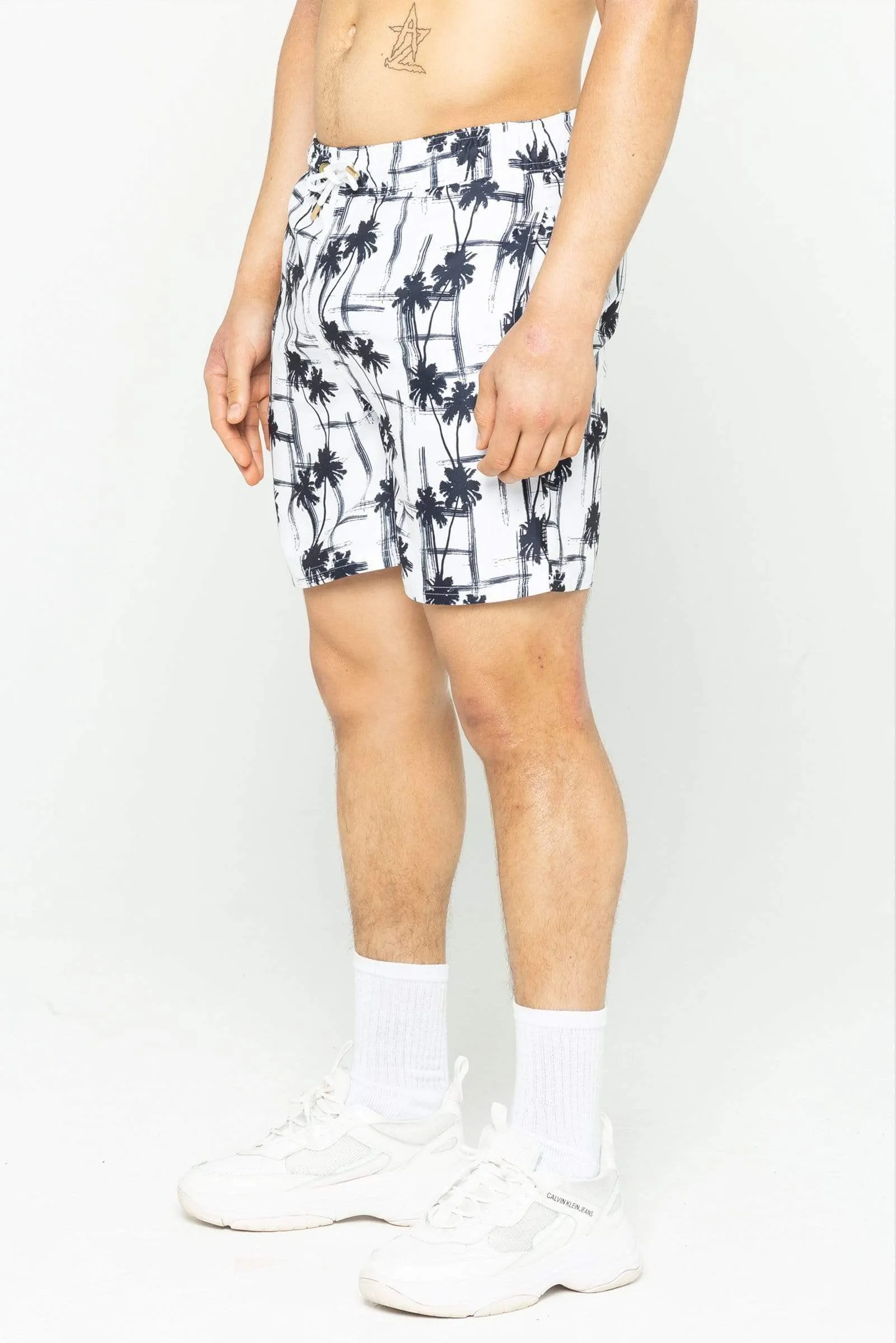 Ward Palm Men's Swim Shorts - White