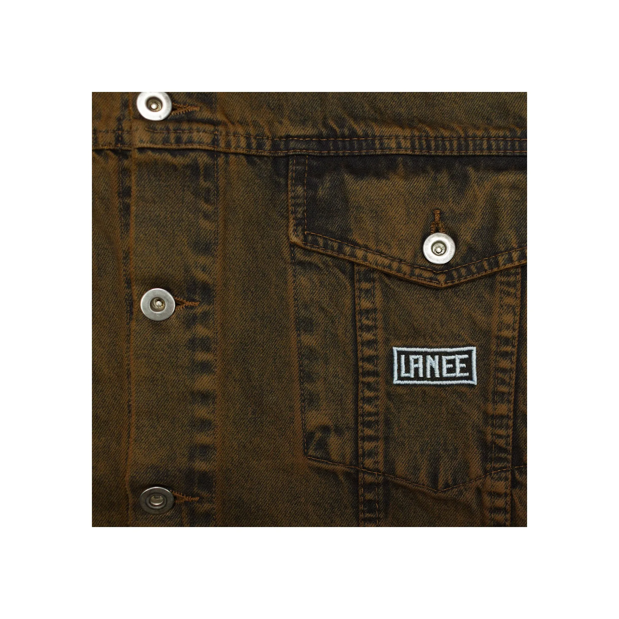 WASHED BROWN DENIM JACKET