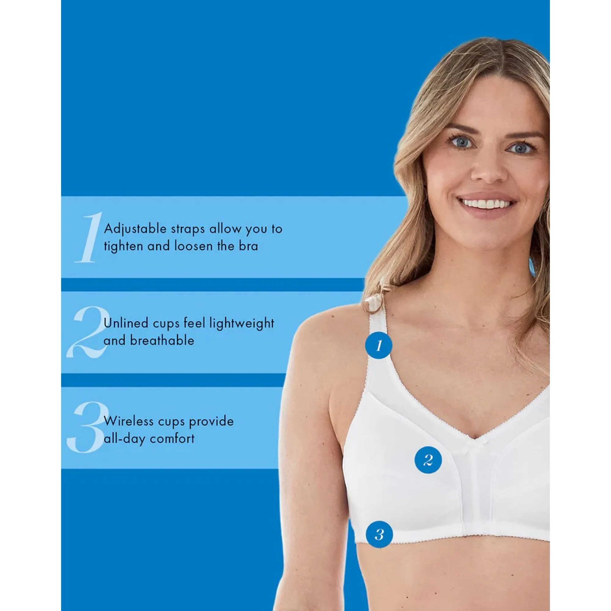 Wirefree Full Cup Unlined 100% Cotton Bra