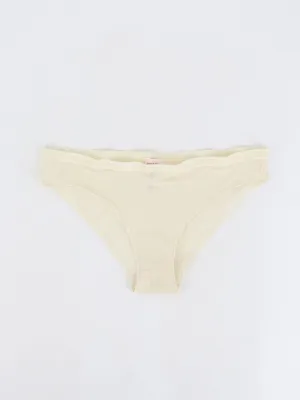 Women's Plain Thongs,Cream