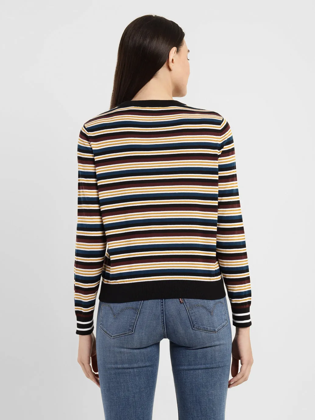 Women's Striped Crew Neck Sweater